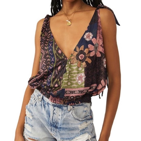 Free People Tops - Free People Multicolor Floral Tank Top